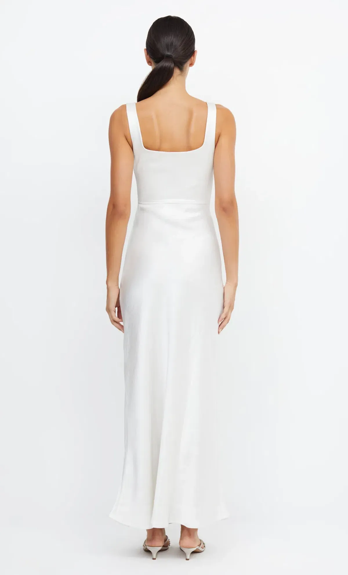 Bec & Bridge The Dreamer Square Neck Dress Ivory Size 10 - Image 3
