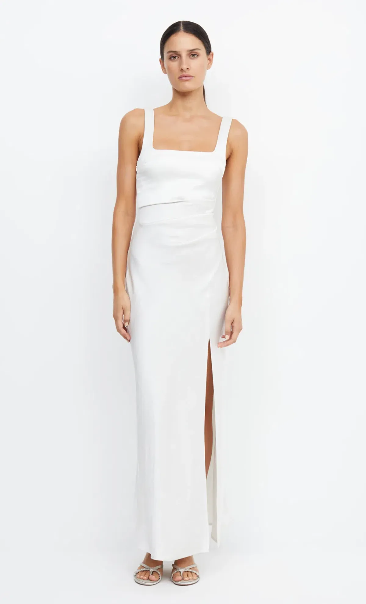Bec & Bridge The Dreamer Square Neck Dress Ivory Size 10 - Image 1