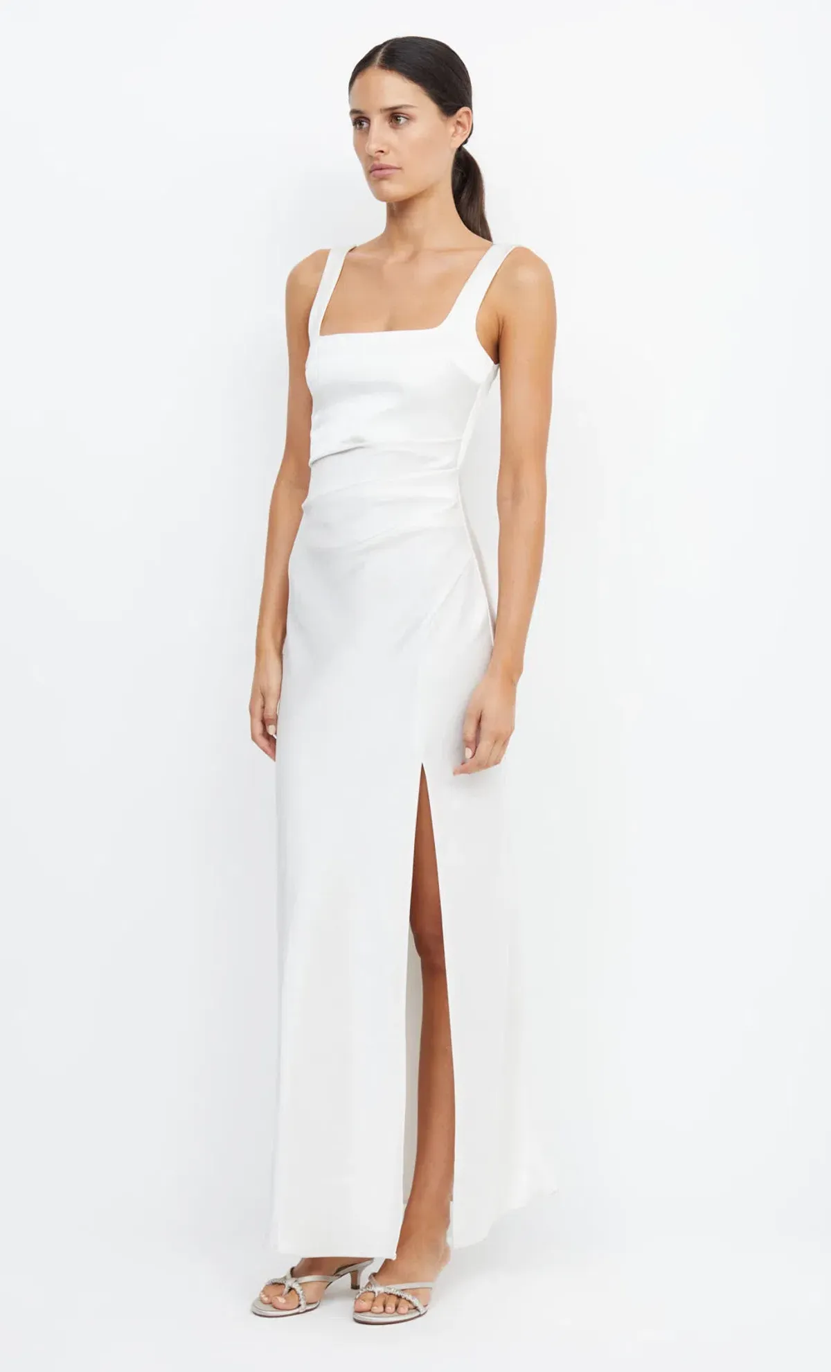 Bec & Bridge The Dreamer Square Neck Dress Ivory Size 10 - Image 2