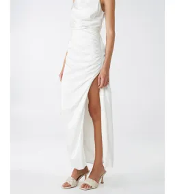 Lover Lagos Slip Midi Skirt White Size 12 for rent on The Volte - image 3