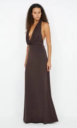 Bec & Bridge Nessie Cowl Neck Maxi Dress Brown Size 6 for rent on The Volte - image 2