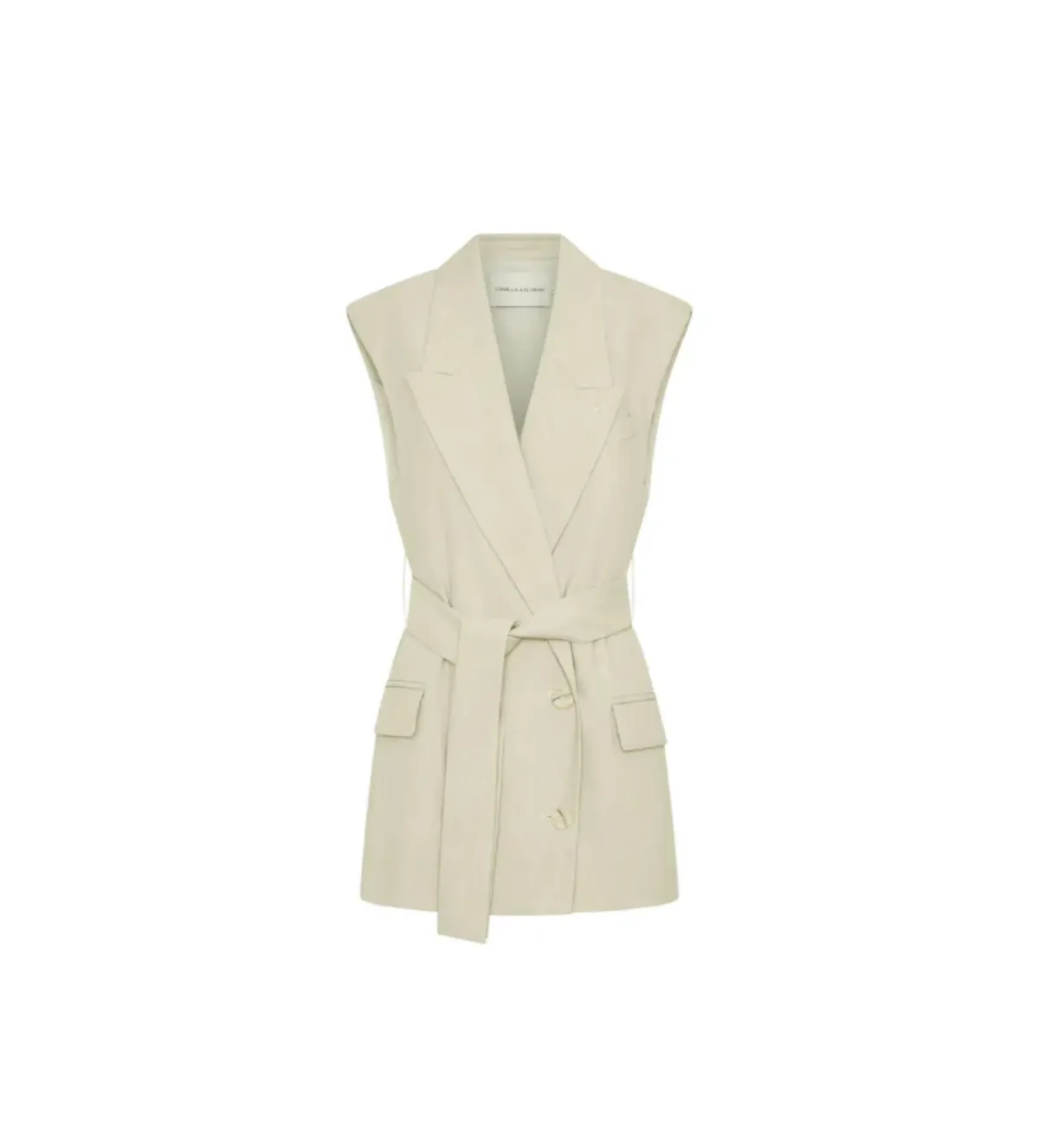 Camiilla and Marc Coen Vest Suit and Pants Sage Green Size 8 - Image 4
