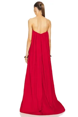 Helsa Studio Crinkle Pleated Gown Very Red Size 8 for rent on The Volte - image 7