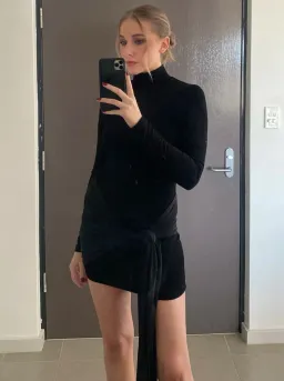 With Harper Lu Textured Wrap Dress AU 8 for rent on The Volte - image 3