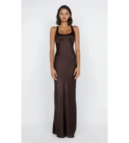 Bec & Bridge Maxina Crossover Dress Dark Chocolate Size AU 10 for rent on The Volte - image 1