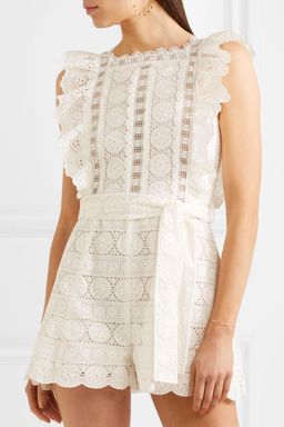 Zimmermann Kali Daisy Playsuit Ivory Size 1 / AU 8 for rent on The Volte - image 3