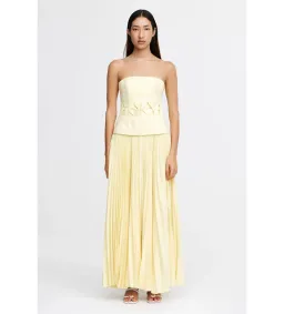 Acler Newbewick Maxi Dress in Lemon Sorbet Size AU 10 for rent on The Volte - image 1