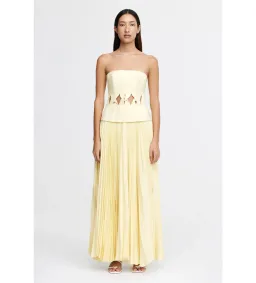 Acler Newbewick Maxi Dress in Lemon Sorbet Size AU 10 for rent on The Volte - image 2