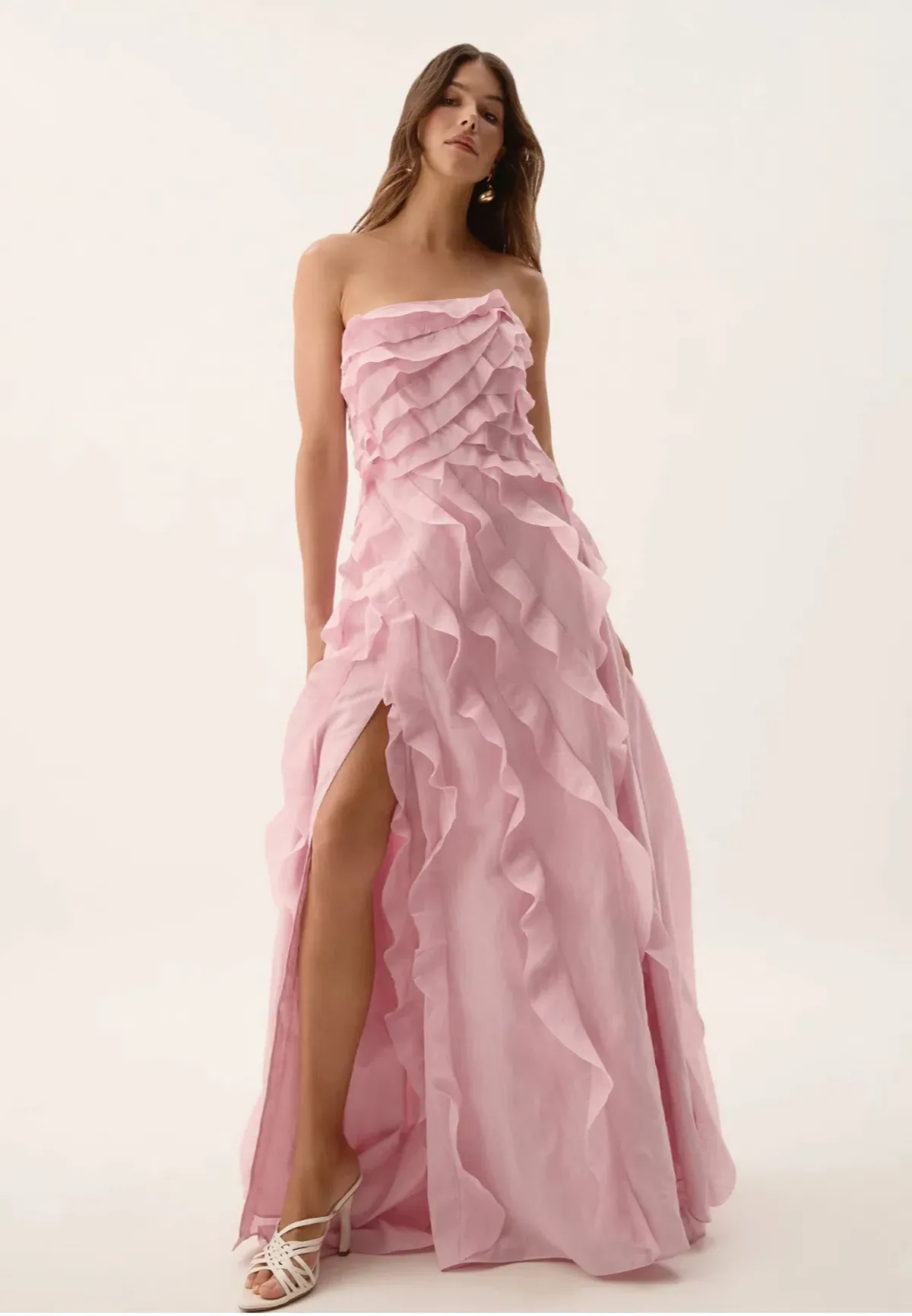 Aje Allairie Gown Chalk Pink Size 10 - Image 1