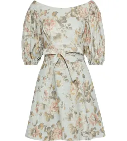 Zimmermann Fleeting Flip Mini Dress Mint Floral Size 12 for rent on The Volte - image 4