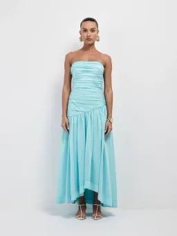 Sheike Cindy Top & Midi Skirt Set Blue Size AU 10 for rent on The Volte - image 1