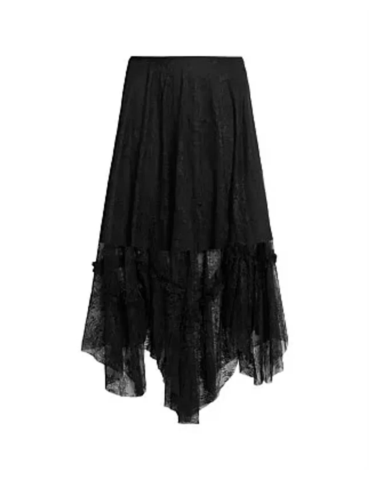 Allsaints Josie Lace Skirt Black Size 10 - Image 5