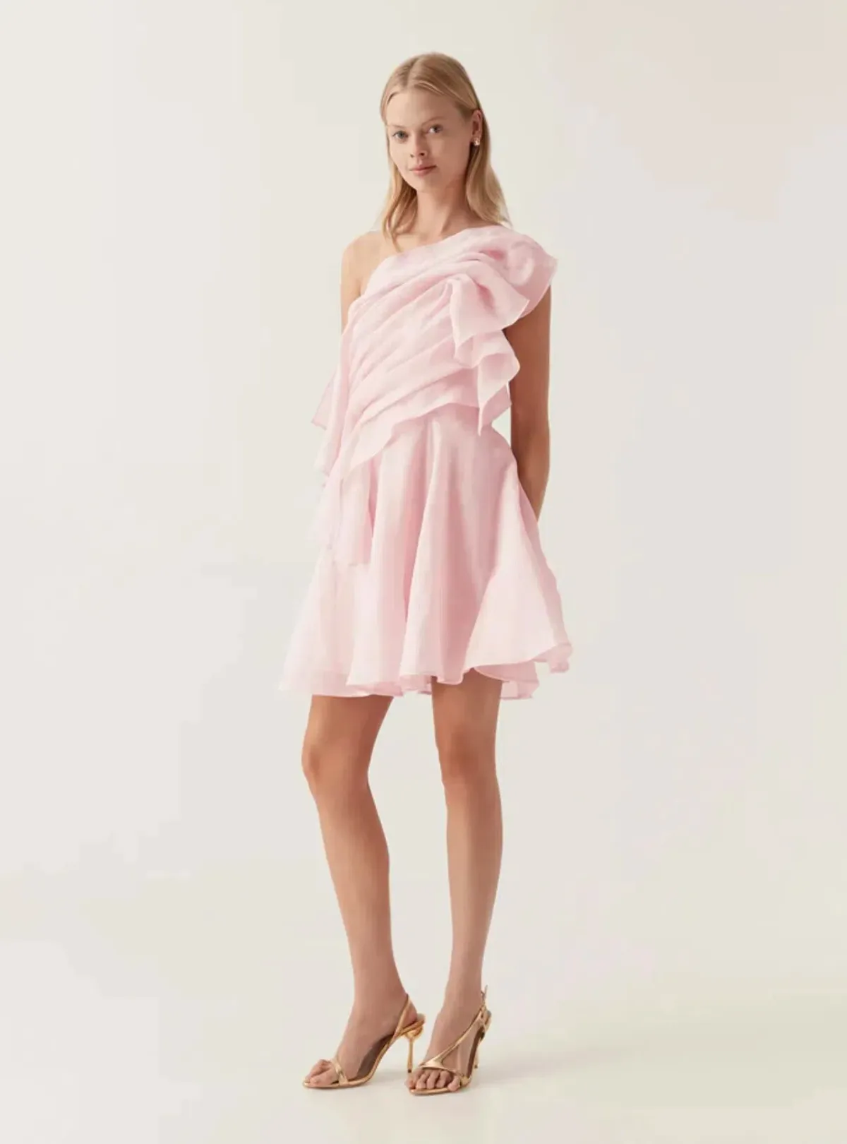 AJE Genesis Mini Dress Soft Pink Size AU 10 - Image 2