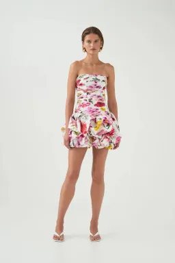 AJE Violette Bubble Hem Mini Dress Floral Size AU 8 for rent on The Volte - image 1