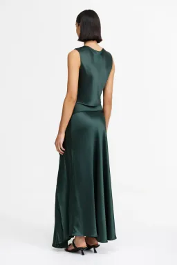 Acler Yewdale Maxi Skirt Deep Olive Size 14 and Asney Top Size 12 for rent on The Volte - image 2