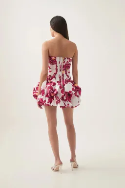 AJE Violette Bubble Hem Mini Dress Boldly Bloom Size AU 8 for rent on The Volte - image 3