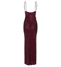 Meshki Roisin Diamante Satin Maxi Dress Mahogany AU 4  for rent on The Volte - image 7