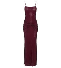 Meshki Roisin Diamante Satin Maxi Dress Mahogany AU 4  for rent on The Volte - image 6