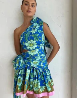 Alemais Winnie One Shoulder Mini Dress Size 14  for rent on The Volte - image 7