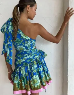 Alemais Winnie One Shoulder Mini Dress Size 14  for rent on The Volte - image 6
