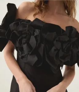 Aje Etta Midi Dress Black Size 12 for rent on The Volte - image 3