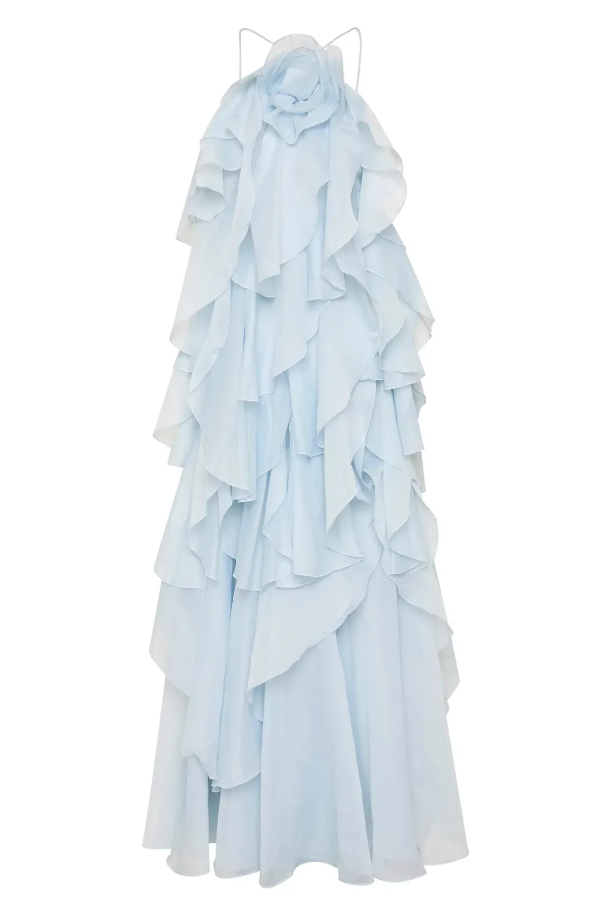 Aje Pandorea Layered Maxi Dress Silver Blue Size 10 - Image 4