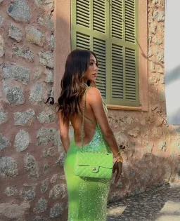 Rat & Boa Gaia Dress Green Sequin Size Small for rent on The Volte - image 2