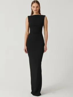 Effie Kats Verona Gown Black Size XL/14 for rent on The Volte - image 1