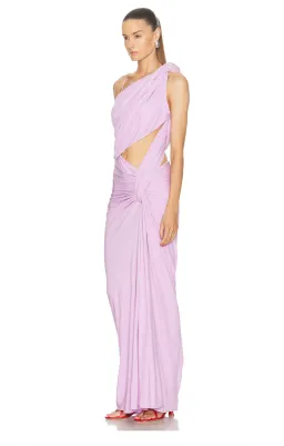 Christopher Esber Twisted Lever Maxi Dress Pink Size 8 for rent on The Volte - image 3