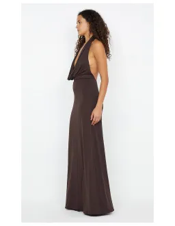 Bec and Bridge Nessie Cowl Neck Maxi Dress Dark Chocolate Size AU 12 for rent on The Volte - image 2
