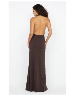 Bec and Bridge Nessie Cowl Neck Maxi Dress Dark Chocolate Size AU 12 for rent on The Volte - image 3