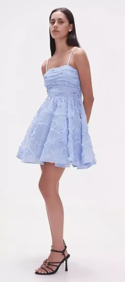 Aje Evangeline Mini Dress Light Sky Blue Size AU 16 for rent on The Volte - image 1