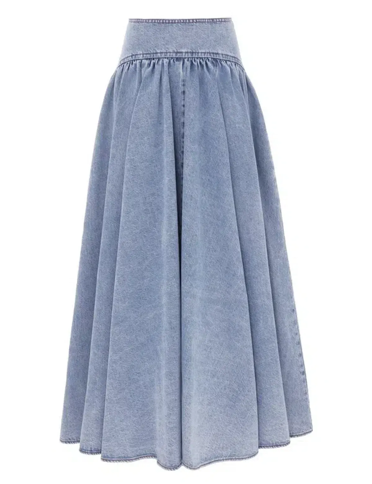 Zimmerman Circle Denim Skirt Sea Foam Size 8/S - Image 1