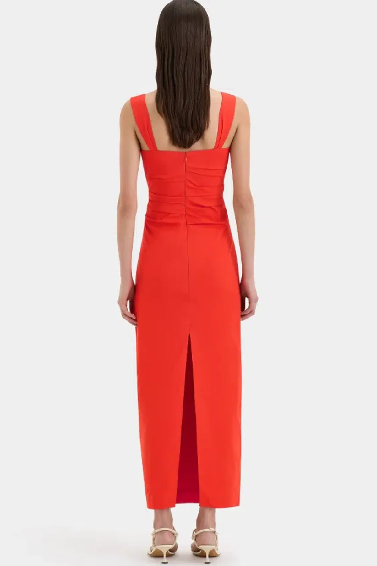 SIR The Label Dahlia Gown Orange Size 8 - Image 2