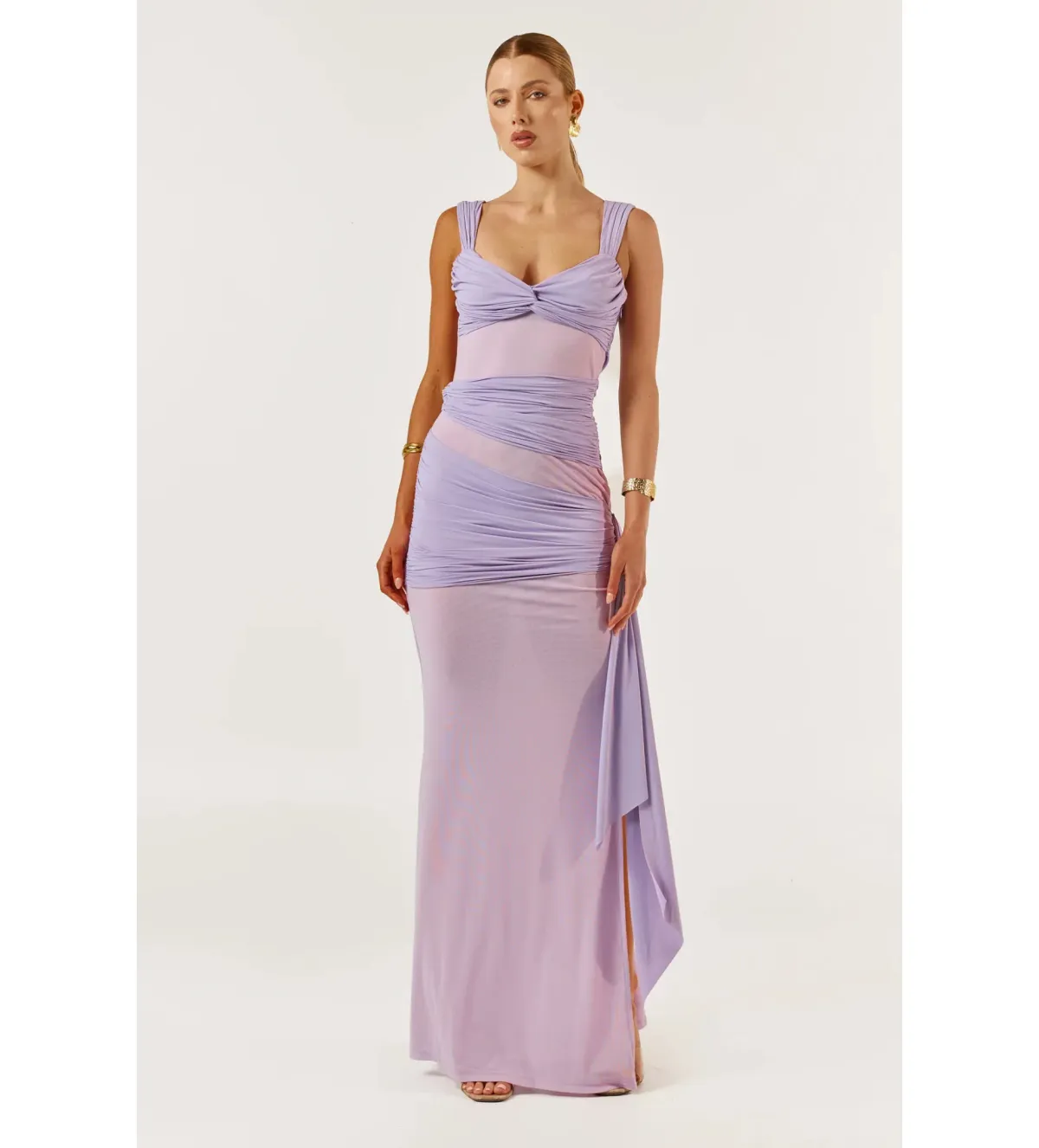 She is Olla Ariel Maxi Dress Lavender Size AU 8 - Image 5