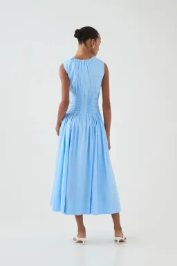 Aje Agatha Knot Midi Dress Powder Blue Size AU 14 for rent on The Volte - image 3