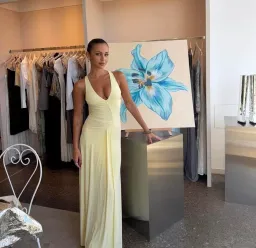 Bec & Bridge Greta Gown Maxi Butter Size AU 6 for rent on The Volte - image 1