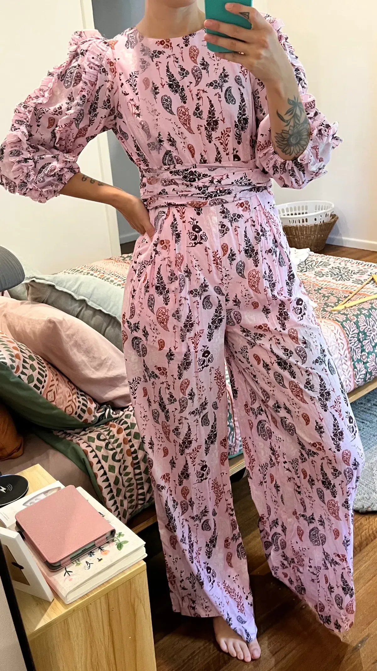 Joslin Jumpsuit Paisley Pink Size AU 10 - Image 1