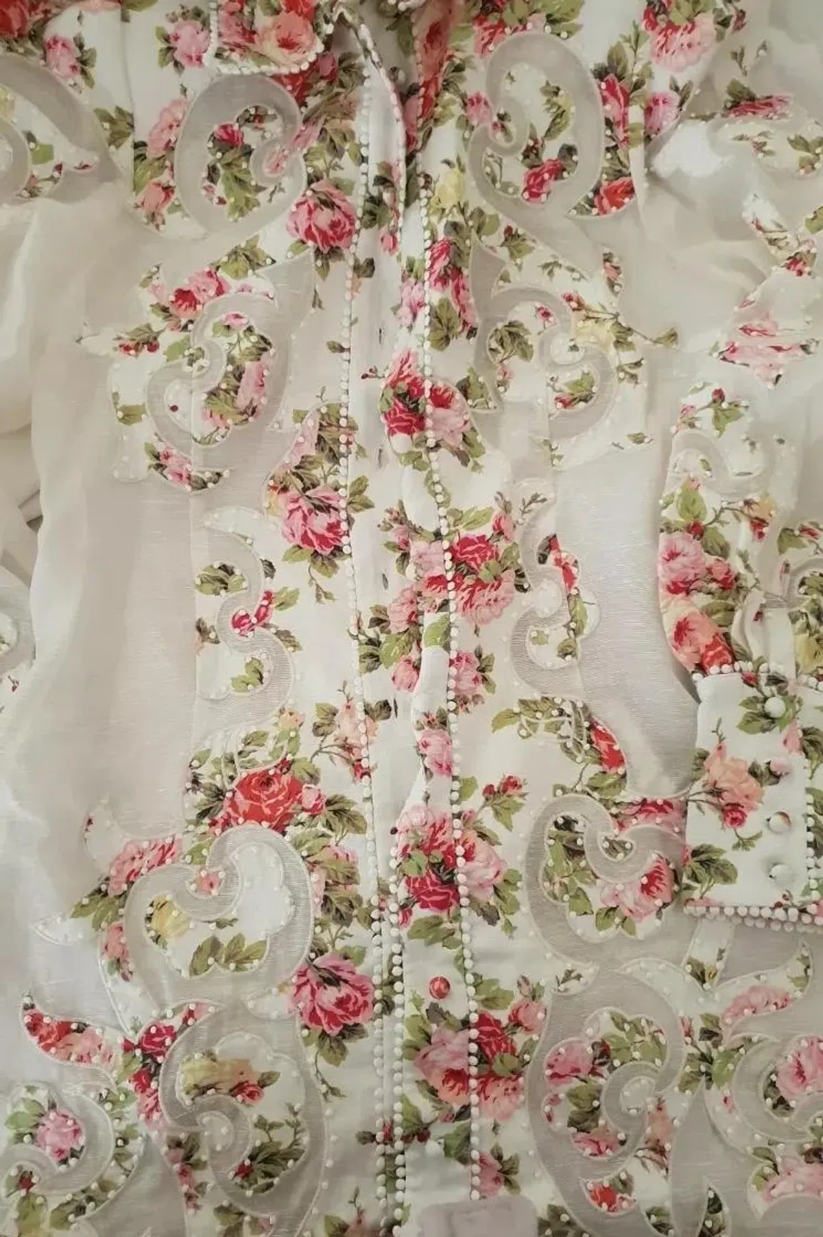 Zimmermann Radiate Applique Shirt Mini Dress Floral Size 2 / Aus 10 - Image 3