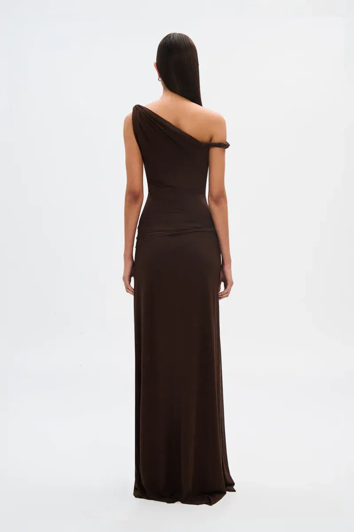 Misha The Sisal Mesh Dress ESPRESSO Size 10 - Image 6