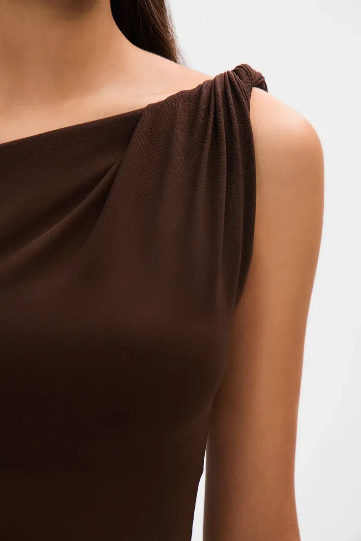 Misha The Sisal Mesh Dress ESPRESSO Size 10 - Image 2