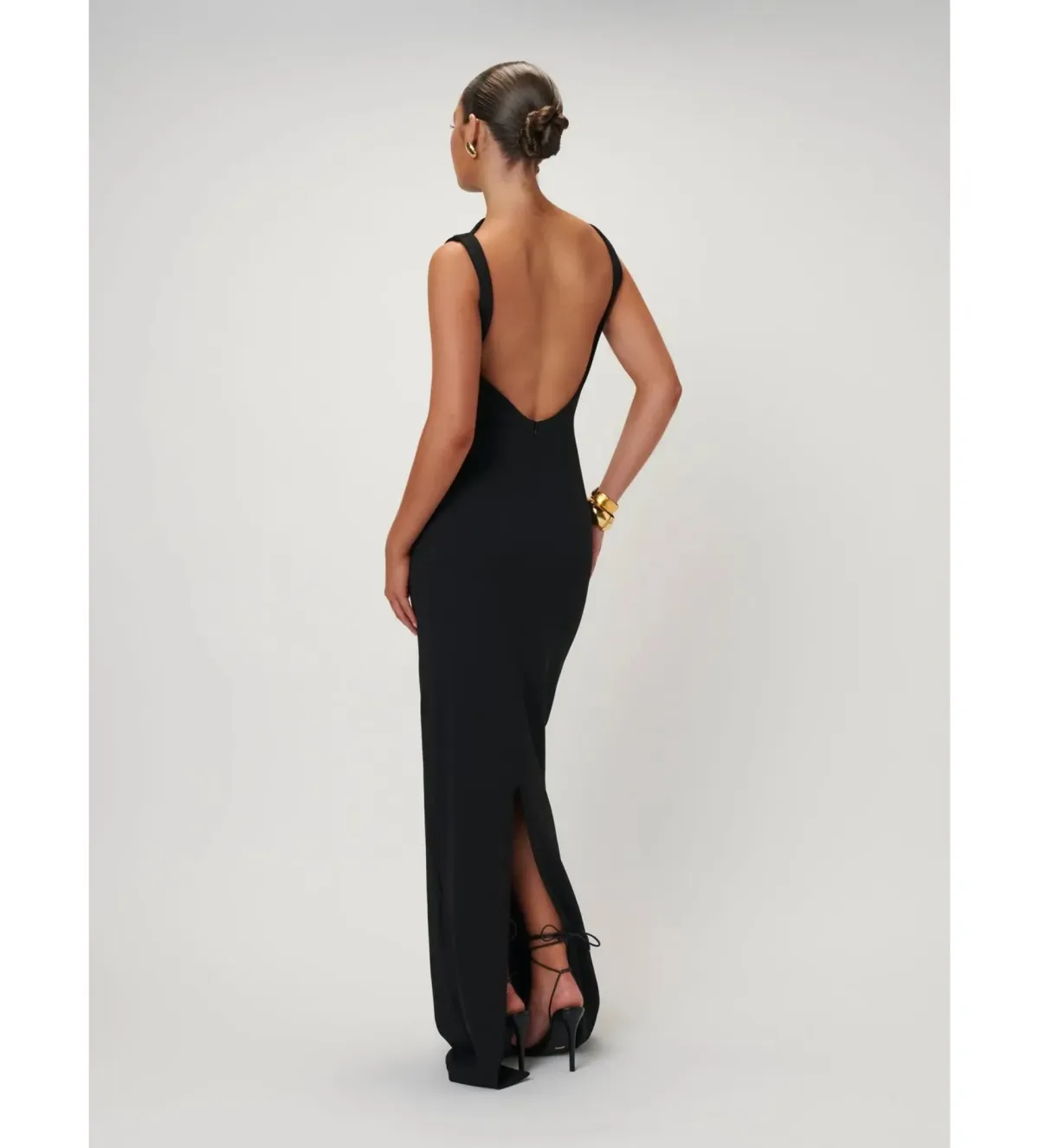 Effie Kats Verona Gown Black size S/ AU 8 - Image 4