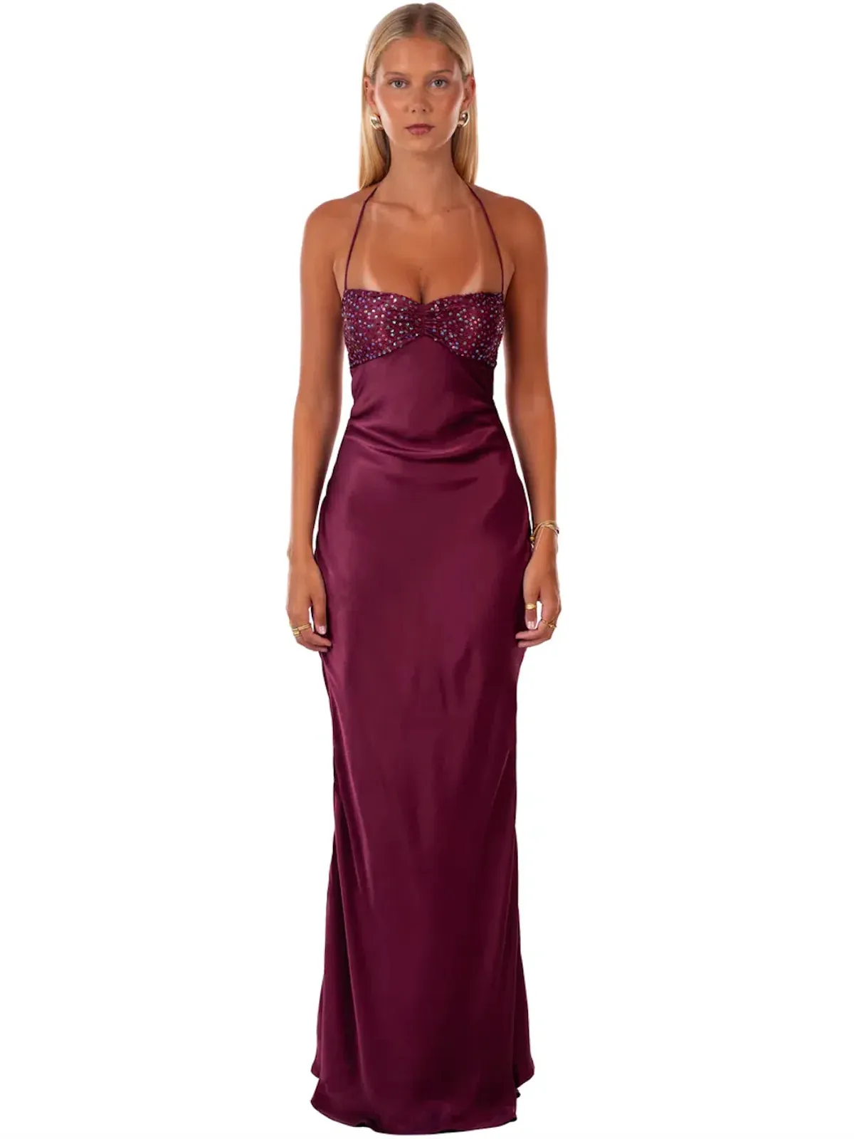I Am Delilah Jade Maxi Dress Berry Size S / AU 8-10 - Image 1
