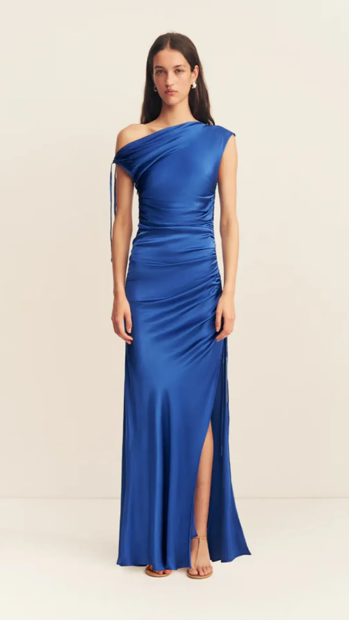 Shona Joy - Tatum Gathered Maxi Dress In Ultramarine - Size 10 - Image 1