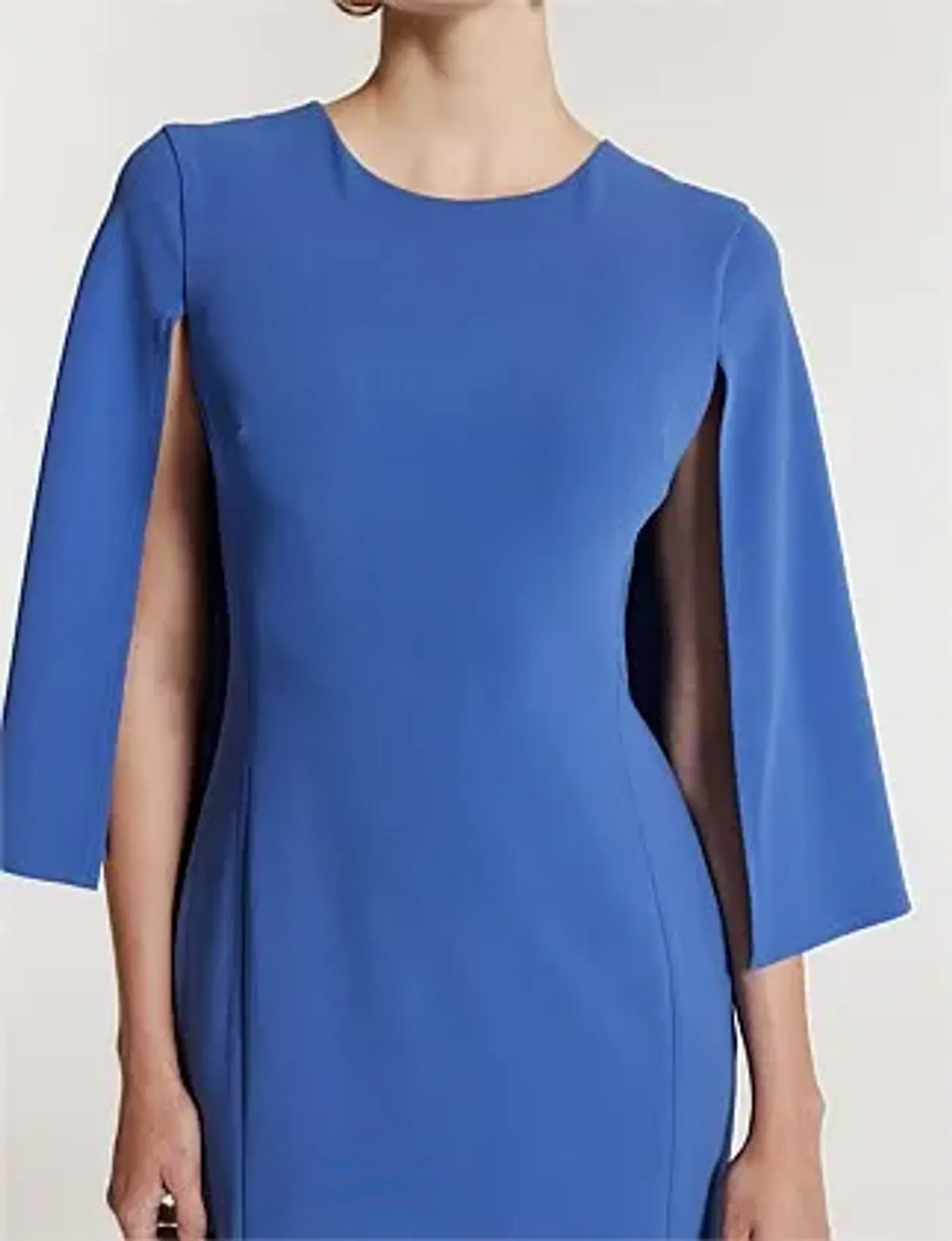 Perri Cutten Cape Sleeve Dress in Blue Size AU 16 - Image 5