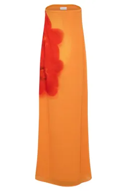 Meshki Amaya Strapless Maxi Dress Koi Orchid Print Size S/AU 8 for rent on The Volte - image 7