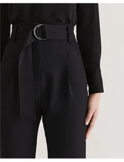 Saba Dharma Belted Slim Pants in Black Size AU 4 for rent on The Volte - image 5