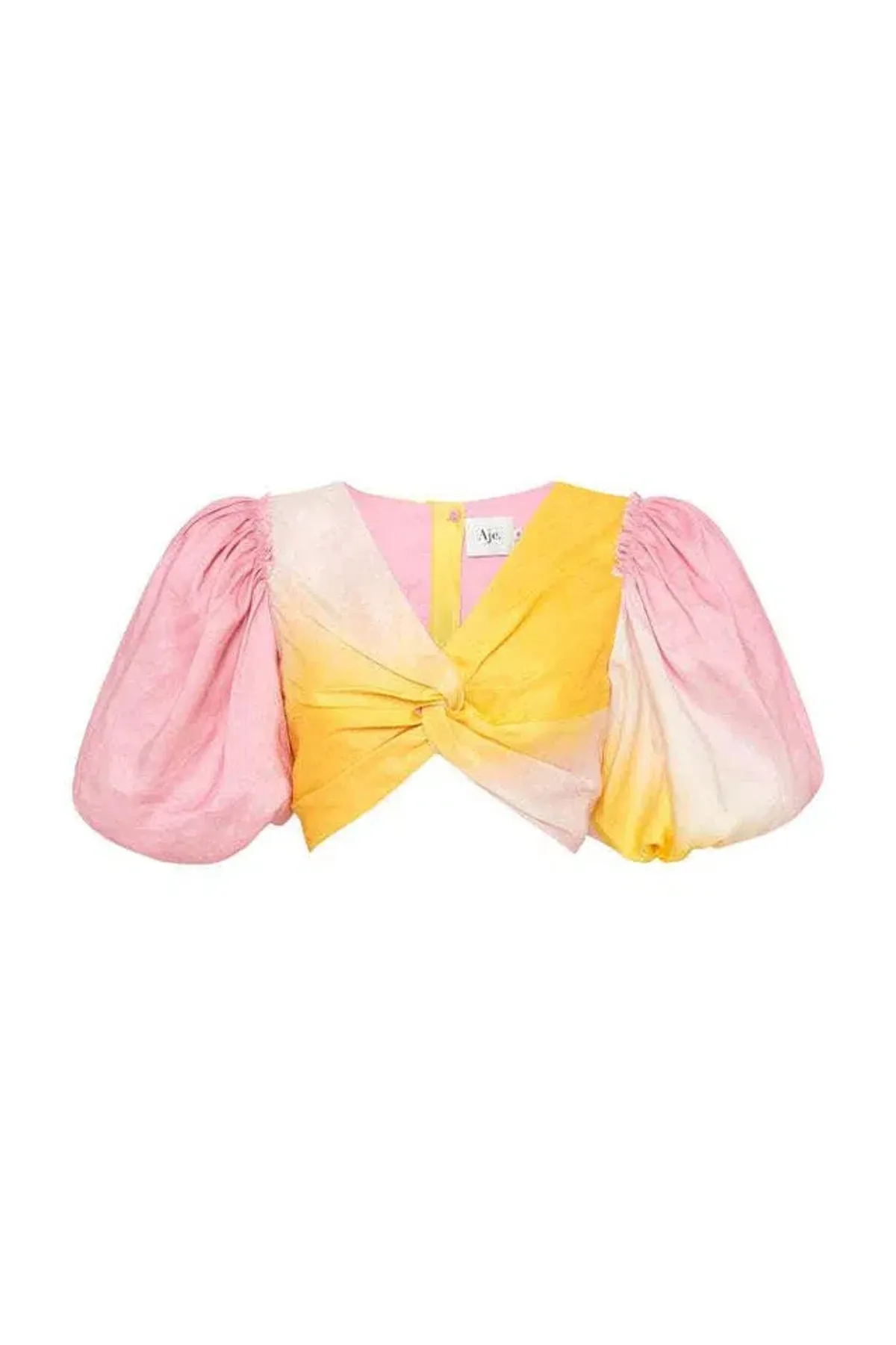 Aje Cloud Burst Cropped Blouse and Skirt Set in Pink Size AU 6 - Image 4