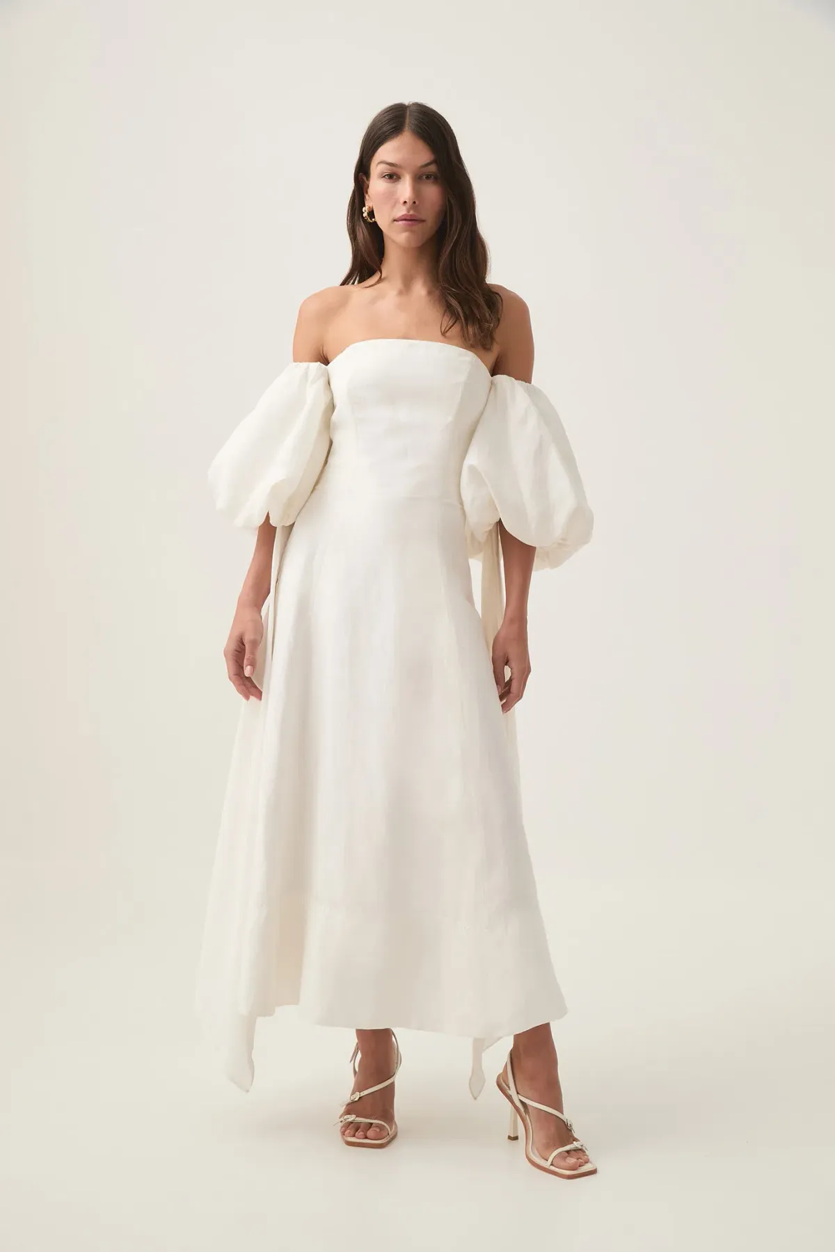 Aje Incarnation Midi Dress Ivory Size 14 - Image 1