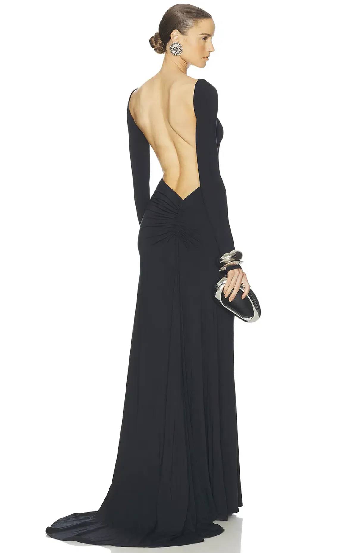 Helsa The Heidi Dress Black Maxi Size AU 8 - Image 3